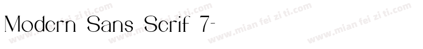 Modern Sans Serif 7字体转换